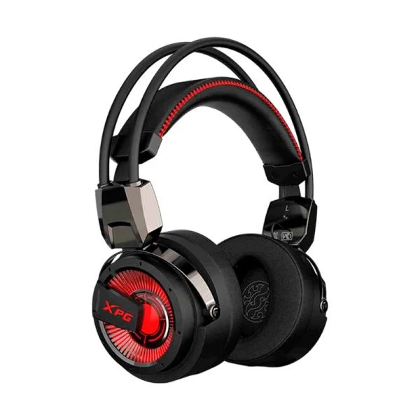 HEADSET GAMING RGB XPG PRECOG ALÁMBRICO USB-C NEGRO / ROJO