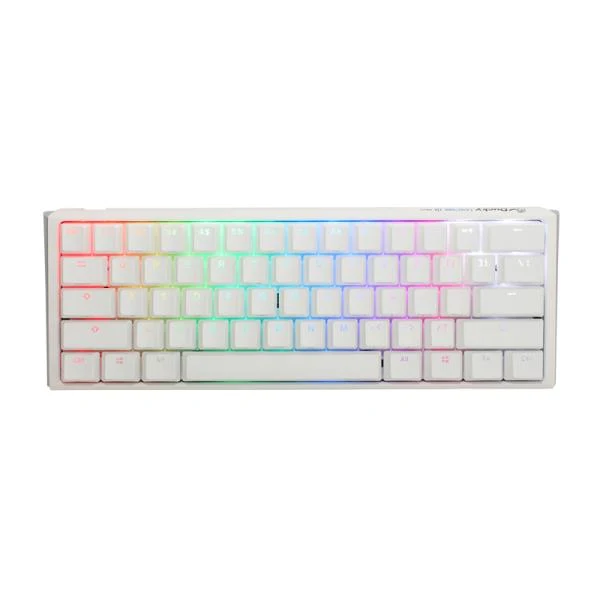 TECLADO GAMING RGB DUCKY ONE 3 MINI MECÁNICO USB-C ESPAÑOL SWITCH PLATEADO DKON2161ST-PESPDPWWWSC1 BLANCO