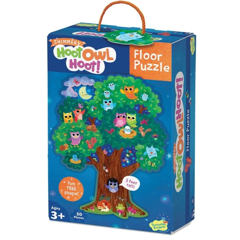 Peaceable Kingdom Floor Puzzle Hoot Owl Hoot 50 Pieces