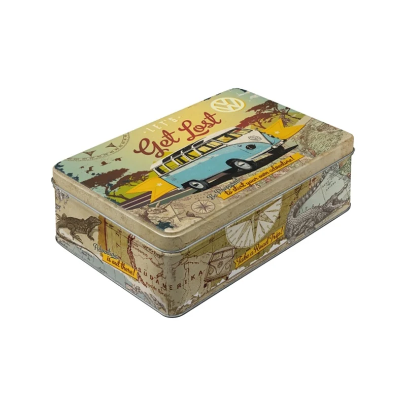 Nostalgic-Art Flat Storage Tin VW Get Lost Embossed Design 23x16x7cm