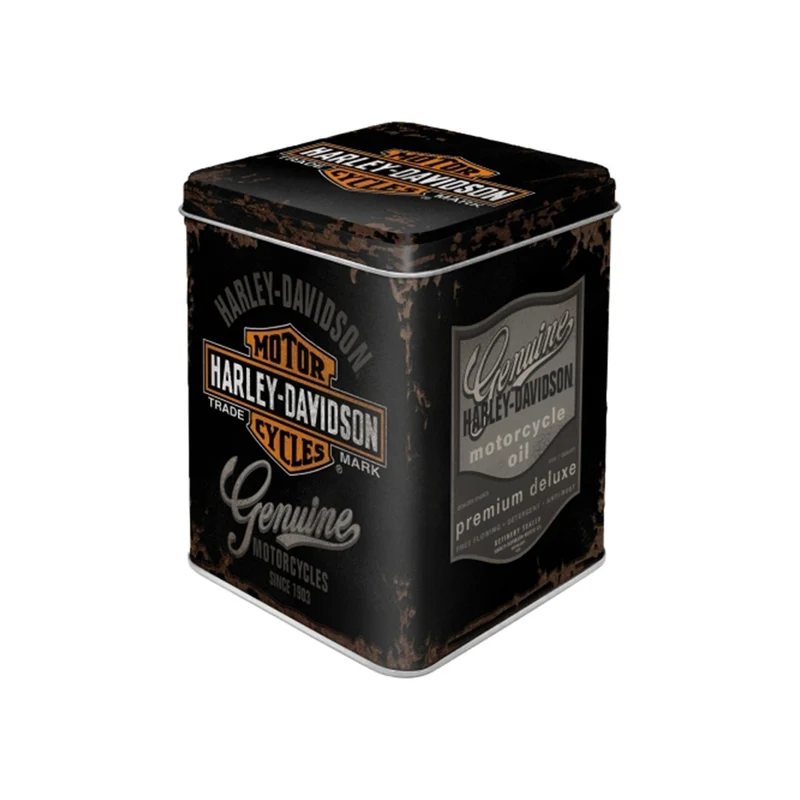 Nostalgic-Art Storage Tin 7.5x9.5cm Harley Davidson Genuine Container