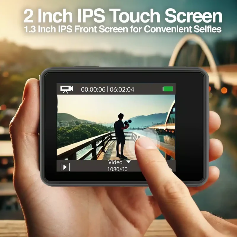 Cámara De Acción Epic 88 4K/60Fps Uhd - Pantalla Táctil, Eis De 6 Ejes, Pantallas Duales