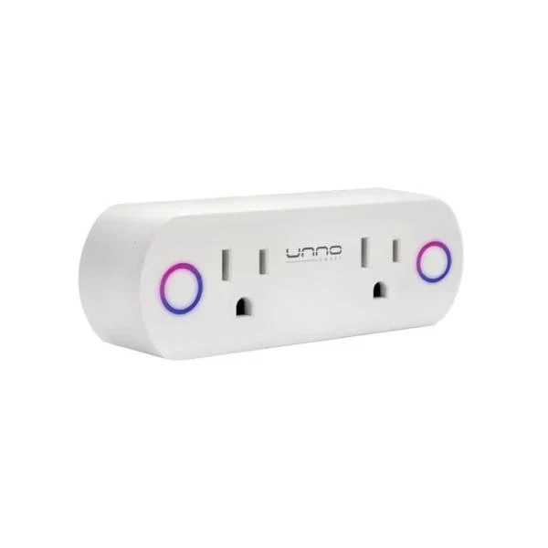 Toma Inteligente Doble de Pared Unno Tekno WiFi PW5302WT