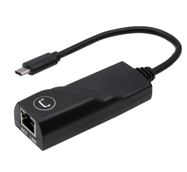 Adaptador de Red USB-C a RJ45 Gigabit Unno Tekno AD3002BK