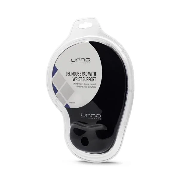 Mouse Pad con Gel Negro Unno Tekno MP6001BK