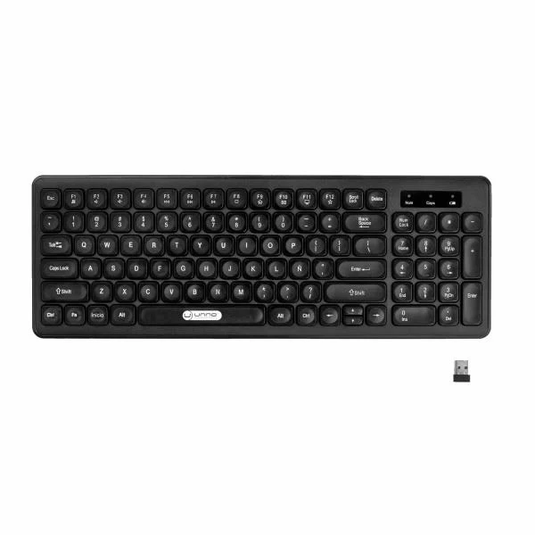 Teclado Unno Tekno Klass Inalambrico Compacto Español Negro KB6751BK