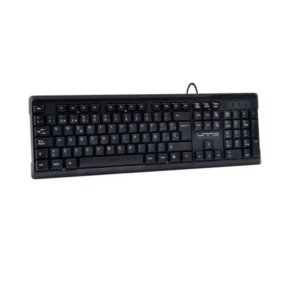 Teclado Unno Tekno Klass USB Español Negro KB6701BK