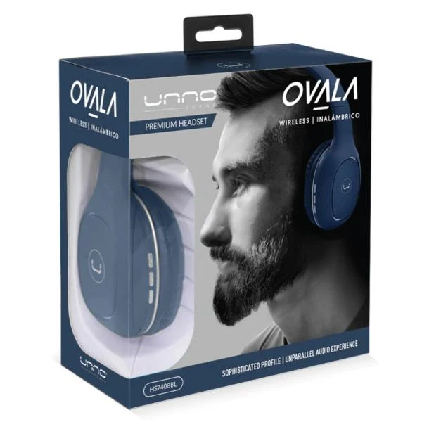 Audifonos Inalambricos Ovala BT 5.0 Azul Unno Tekno HS7408BL