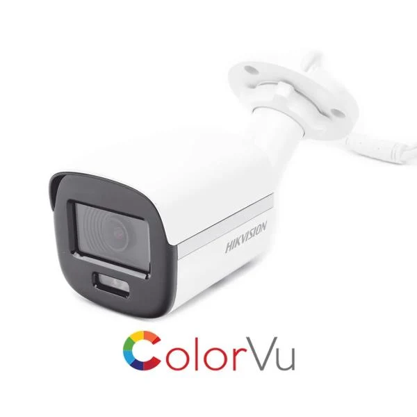 Camara Vigilancia Hikvision Bullet ColorVu 2MP Audio Bidireccional y Sirena DS-2CE10DF0T-LXTS