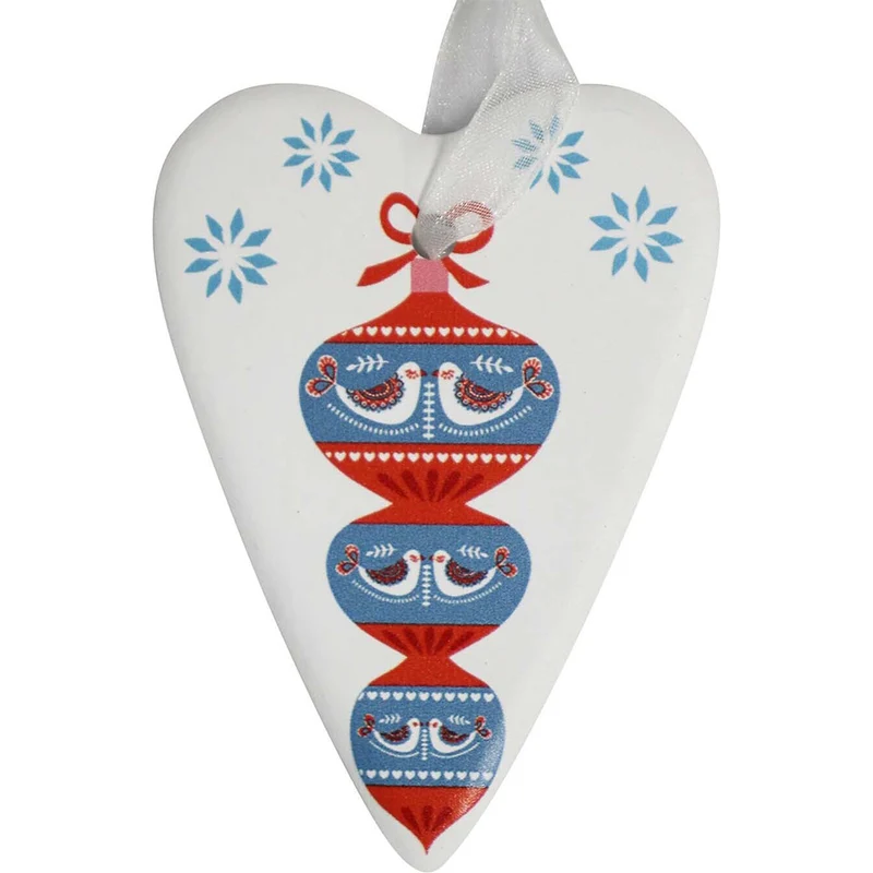 LVD Heart Christmas Baubble Decorative Sculpture Hanging Home/Lounge Decor
