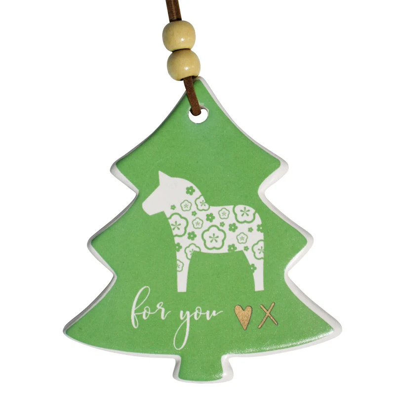 LVD Hang Tree Folk Christmas Green Decorative Sculpture Home/Lounge Decor