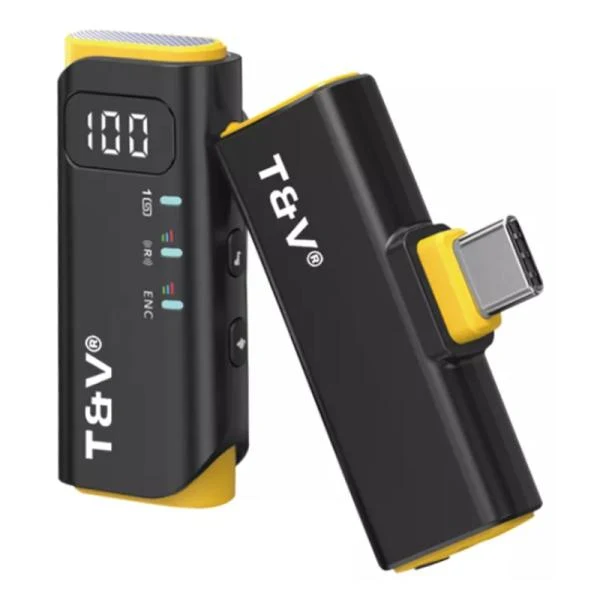 MICRÓFONO THONET & VANDER VX350 INALÁMBRICO USB-C LAVALIER CON CANCELACIÓN DE RUIDO HK096-03681 NEGRO