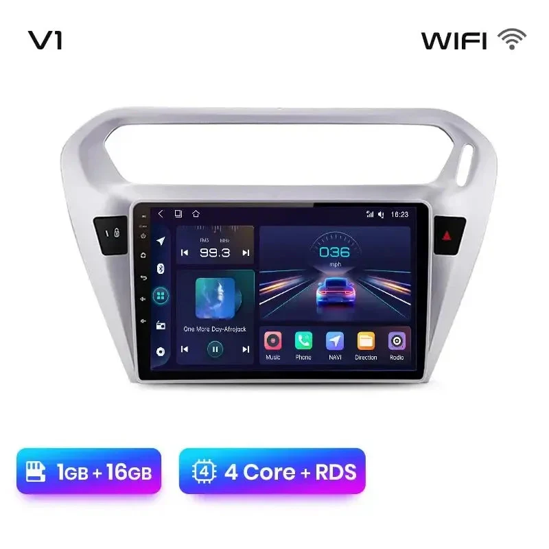 Radio Android do Peugeot 301 Citroen C-Elysée (2013-2018) CarPlay Android Auto 4G WiFi GPS DSP
