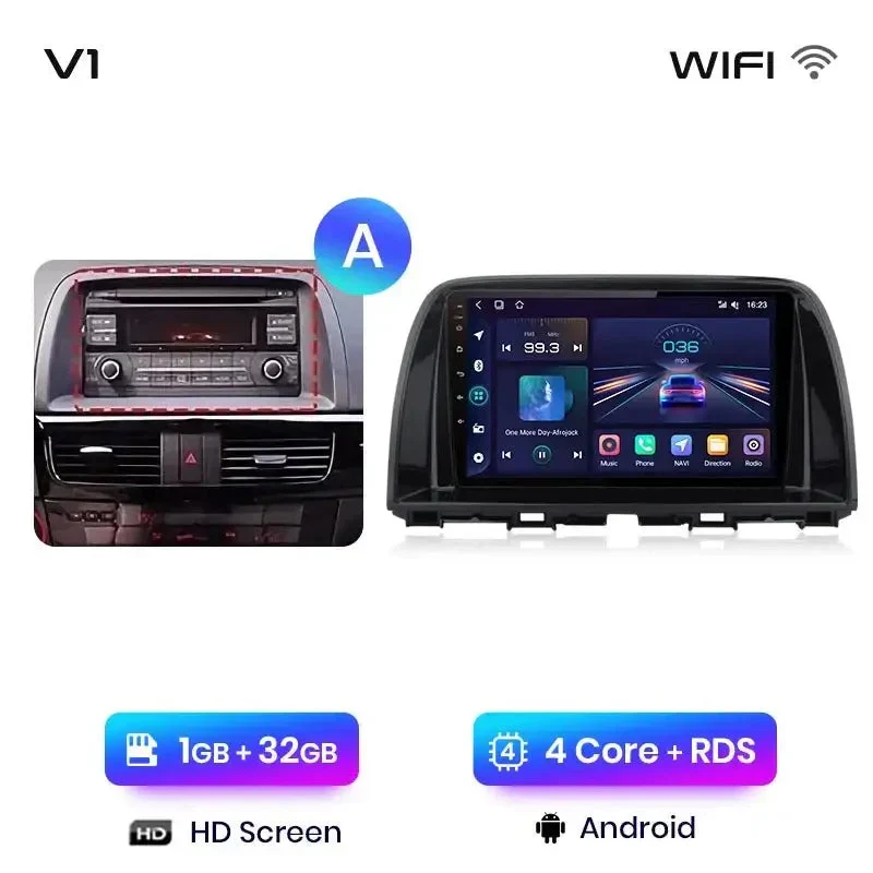 Radio Android do Mazda CX-5 (2012-2015) CarPlay Android Auto 4G WiFi GPS DSP