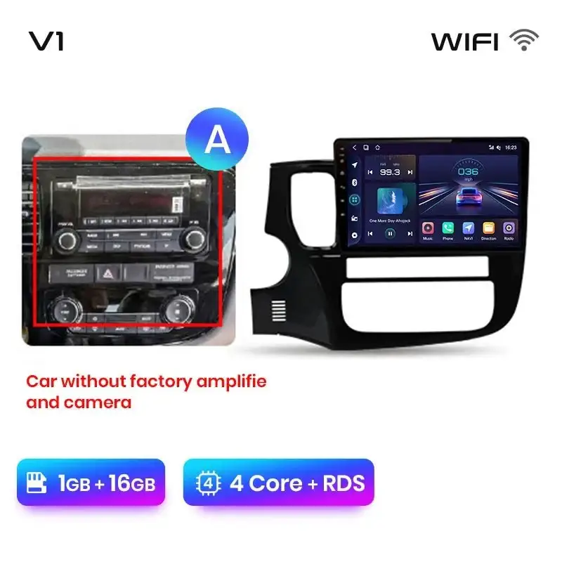 Radio Android do Mitsubishi Outlander III (2012-2018) CarPlay Android Auto 4G WiFi GPS DSP