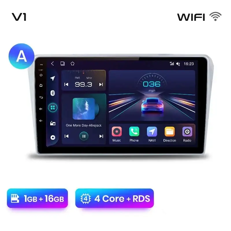 Radio Android do Toyota Avensis T25 (2002-2008) CarPlay Android Auto 4G WiFi GPS DSP