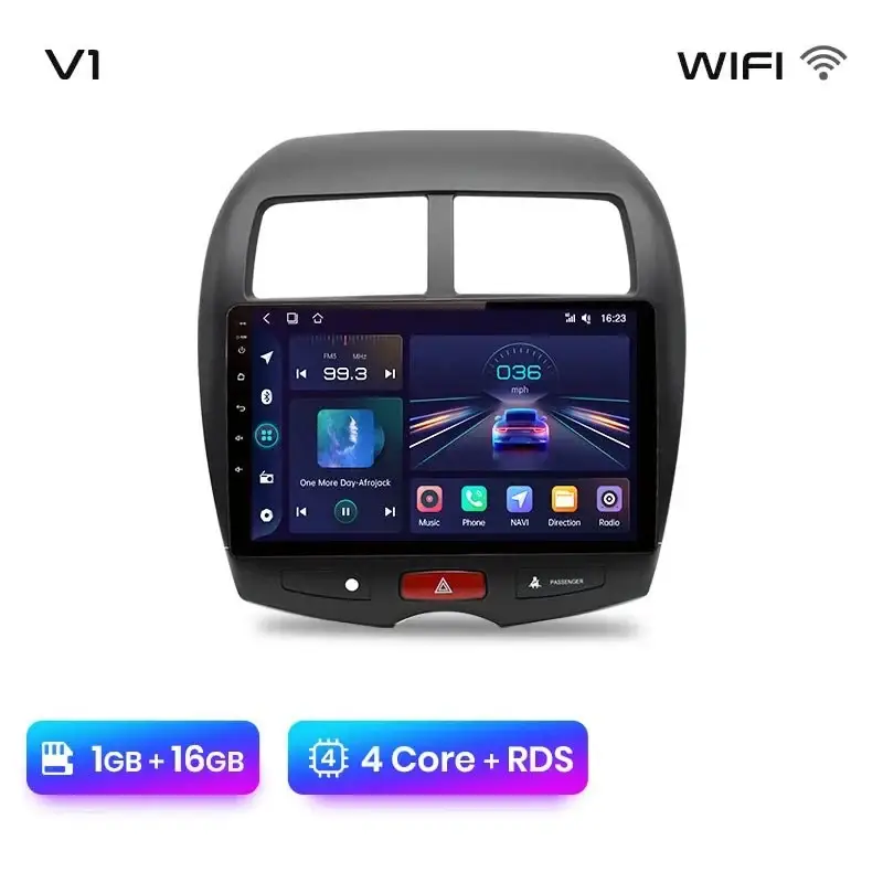 Radio Android do Mitsubishi ASX (2010-2016) CarPlay Android Auto 4G WiFi GPS DSP