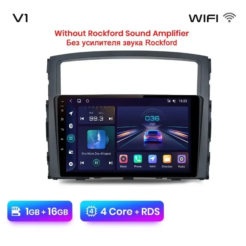 Radio Android do Mitsubishi Pajero IV (V80 V90) (2006-2014) CarPlay Android Auto 4G WiFi GPS DSP