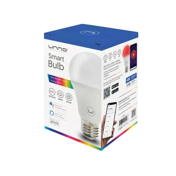 Bombillo Inteligente LED RGBW WiFi Unno Tekno LB1301WT LB1301WT