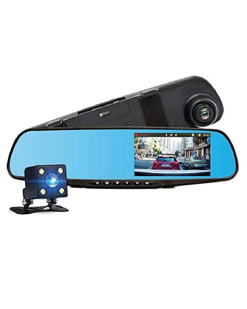 CAMARA VEHICULO RETROVISOR 4.3" DUAL CHANNEL