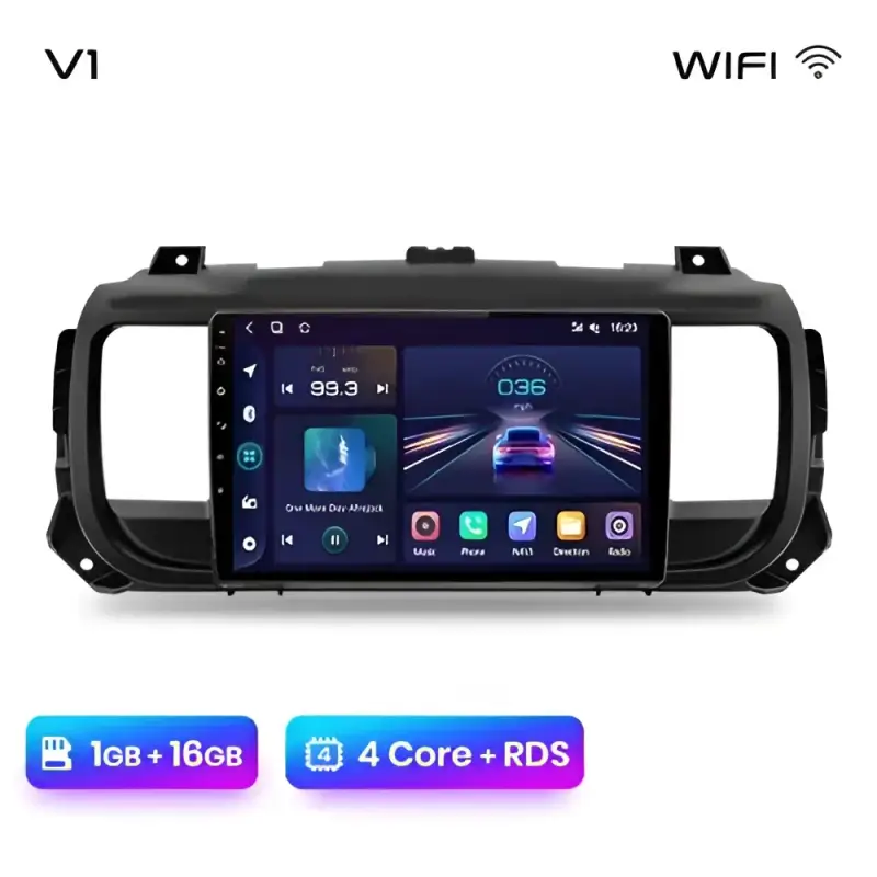Radio Android do Peugeot Expert III Citroen Jumpy III Spacetourer (2016-2021) CarPlay Android Auto 4G WiFi GPS DSP