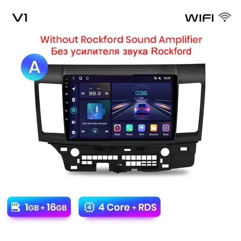 Radio Android do Mitsubishi Lancer (2007-2013) CarPlay Android Auto 4G WiFi GPS DSP