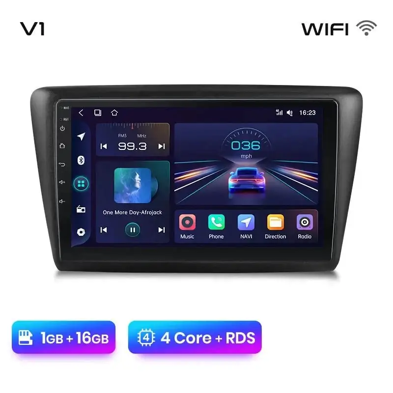 Radio Android do Skoda Rapid (2013-2019) CarPlay Android Auto 4G WiFi GPS DSP