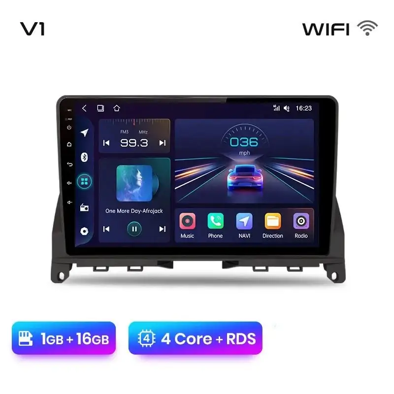 Radio Android do Mercedes-Benz C-Class W204 S204 (2006-2011) CarPlay Android Auto 4G WiFi GPS DSP