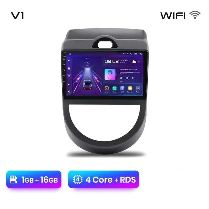 Radio Android do KIA Soul (2008-2013) CarPlay Android Auto 4G WiFi GPS DSP