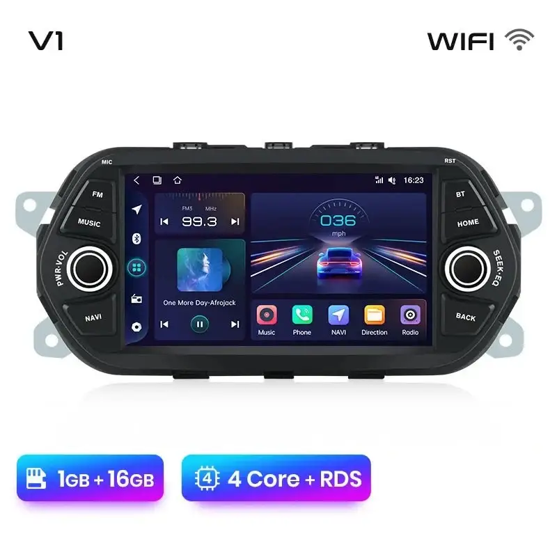 Radio Android do Fiat Tipo Egea (2015-2017) CarPlay Android Auto 4G WiFi GPS DSP