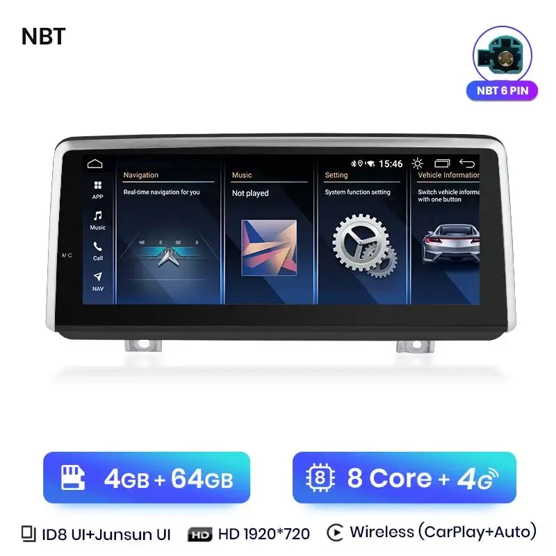 Radio Android do BMW F45 F46 F87 (2013-2018) CarPlay Android Auto 4G WiFi GPS DSP