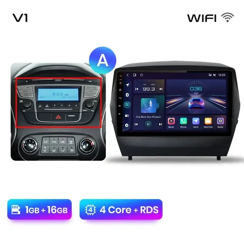 Radio Android do Hyundai Tucson II ix35 (2009-2015) CarPlay Android Auto 4G WiFi GPS DSP