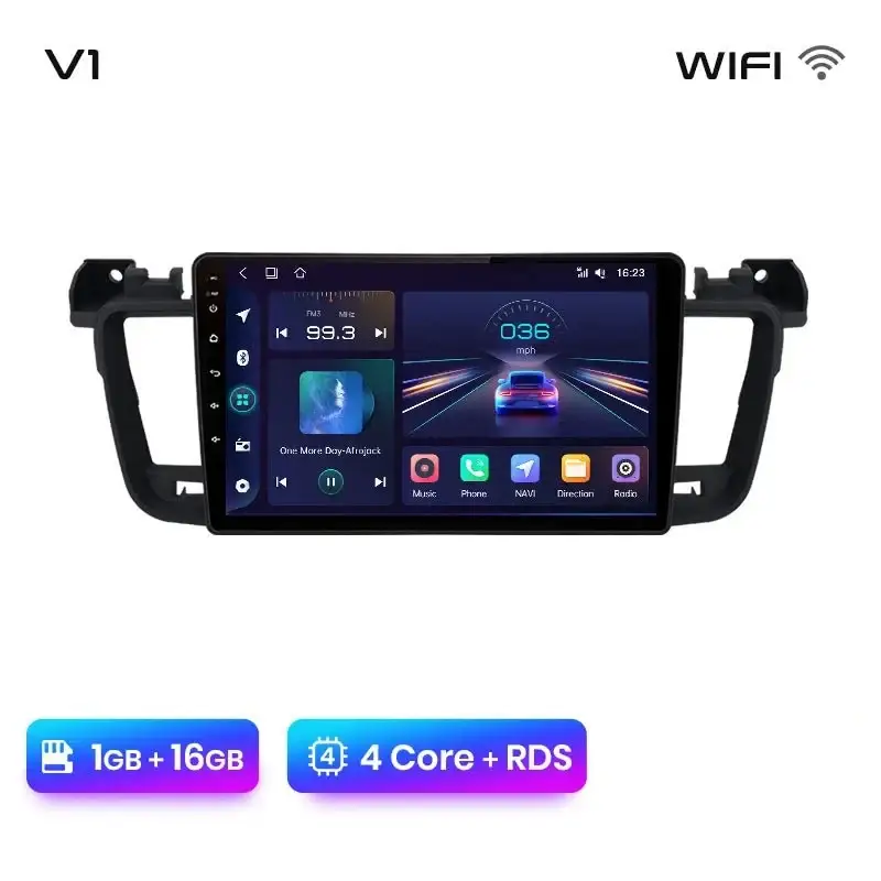 Radio Android do Peugeot 508 508SW (2011-2018) CarPlay Android Auto 4G WiFi GPS DSP