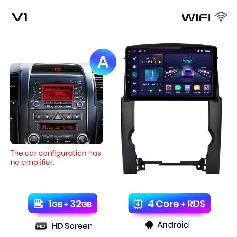 Radio Android do KIA Sorento II (XM) (2009-2012) CarPlay Android Auto 4G WiFi GPS DSP