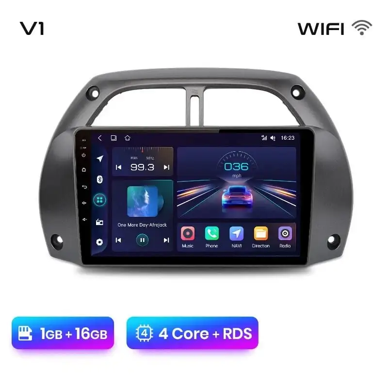 Radio Android do Toyota RAV4 (2001-2005) CarPlay Android Auto 4G WiFi GPS DSP