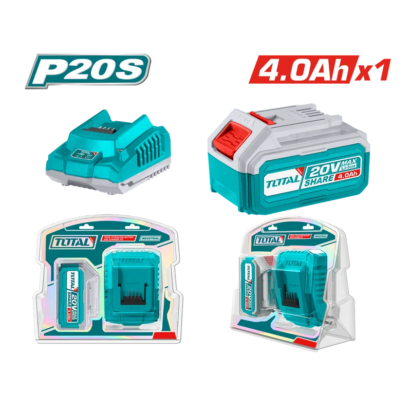 SET CARGADOR Y BATERÍA LITIO 4.0A TOTAL