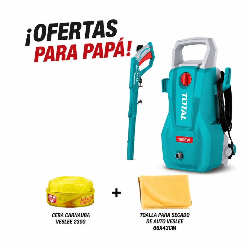 OFERTA HIDROLAVADORA TOTAL 1600W 2030PSI UTGT11336 + REGALÍA 2 Pack