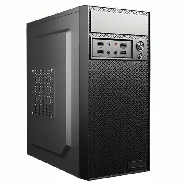 CASE CM24KTRA001C MINI TOWER SIN VENTILACIÓN INCLUIDA CON PANEL LATERAL Y CON FUENTE DE PODER 600W NEGRO
