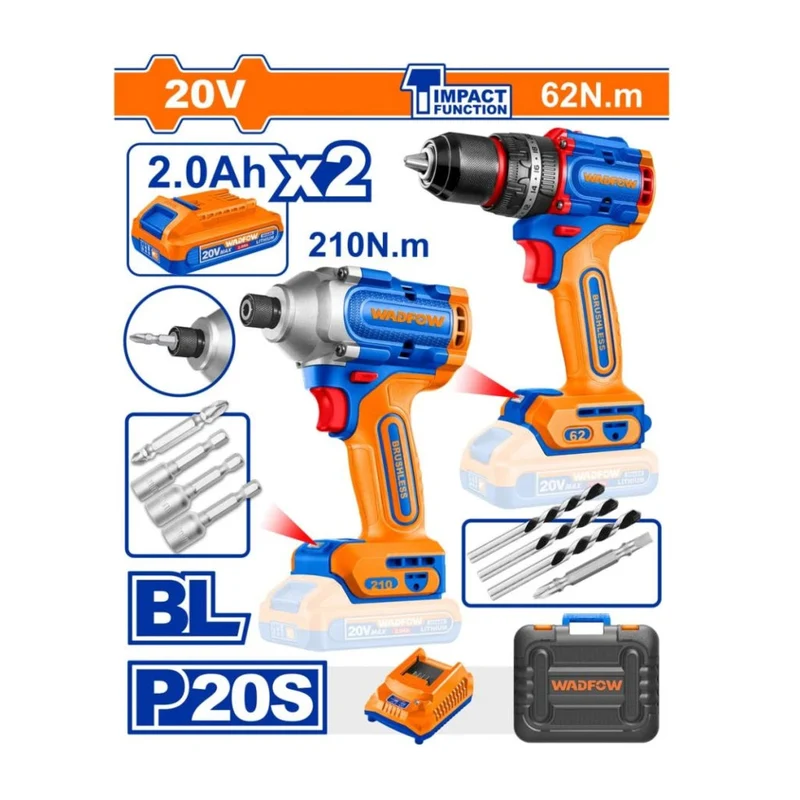 HE/COMBO WADFOW 20V 2PC TALADRO+DESATORN UWCK20277