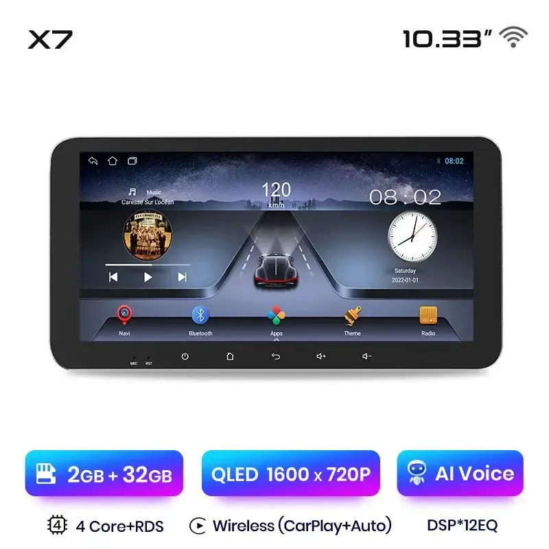 Radio Android do Citroen C5 (2008-2017) CarPlay Android Auto 4G WiFi GPS DSP