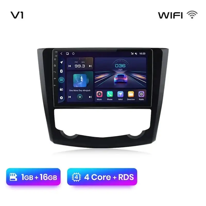 Radio Android do Renault Kadjar (2015-2019) CarPlay Android Auto 4G WiFi GPS DSP