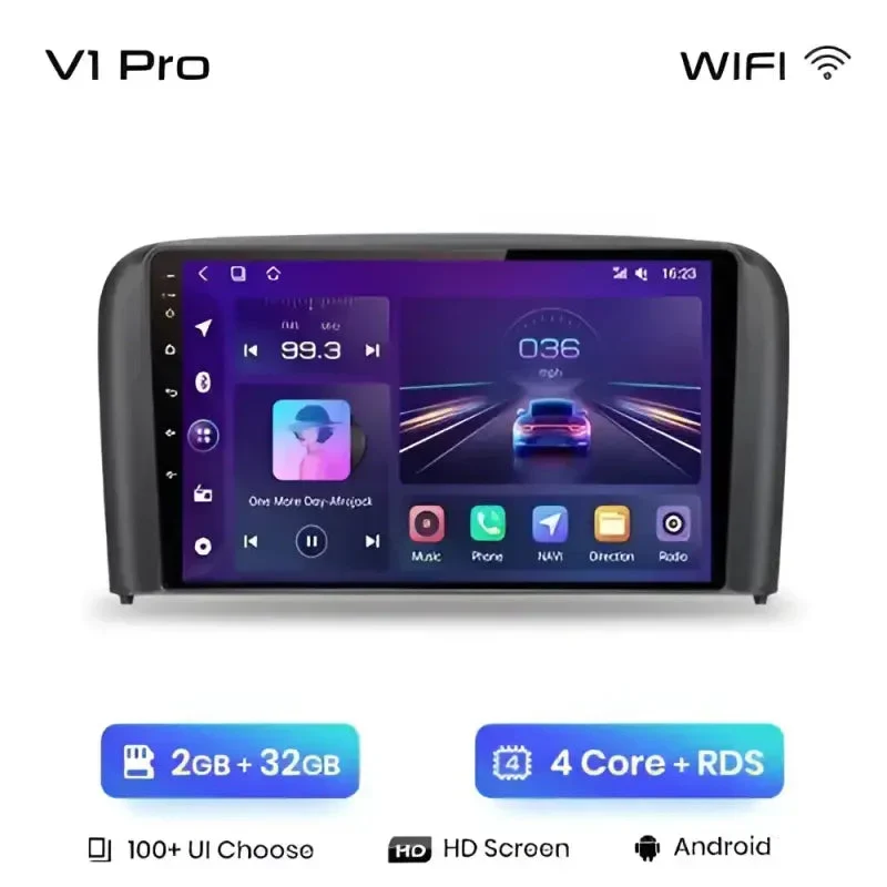 Radio Android do Volvo S80 (1998-2006) CarPlay Android Auto 4G WiFi GPS DSP