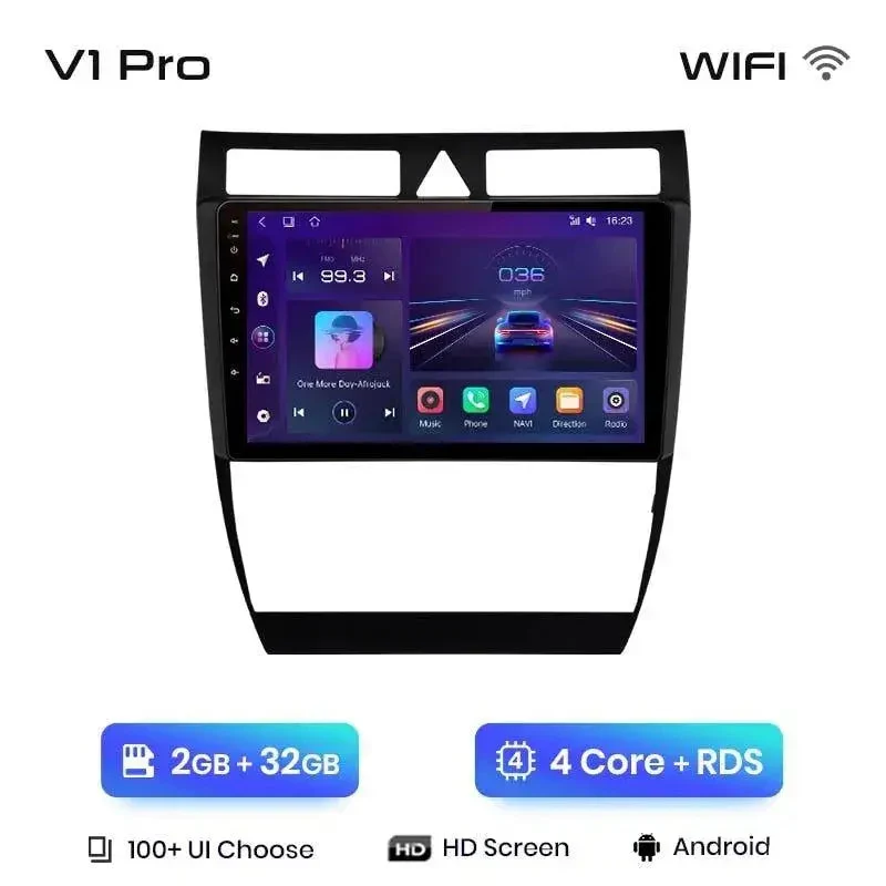 Radio Android do Audi A6 C5 (1997-2004) CarPlay Android Auto 4G WiFi GPS DSP