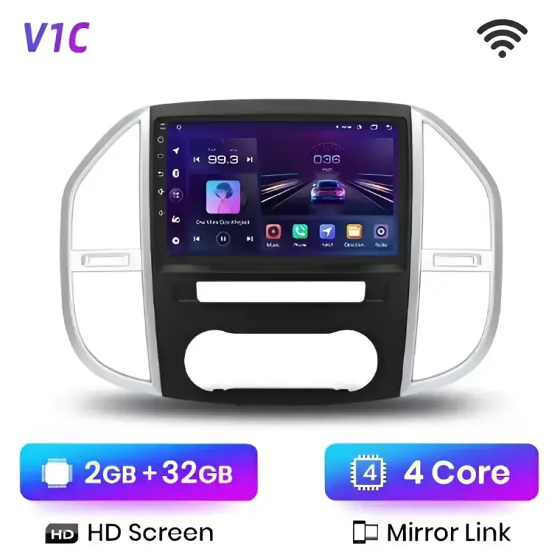 Radio Android do Mercedes-Benz Vito W447 (2014-2021) CarPlay Android Auto 4G WiFi GPS DSP