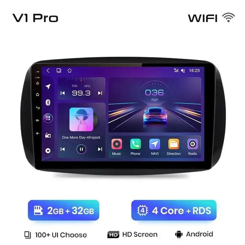 Radio Android do Smart (mercedes-Benz) 2016 CarPlay Android Auto 4G WiFi GPS DSP