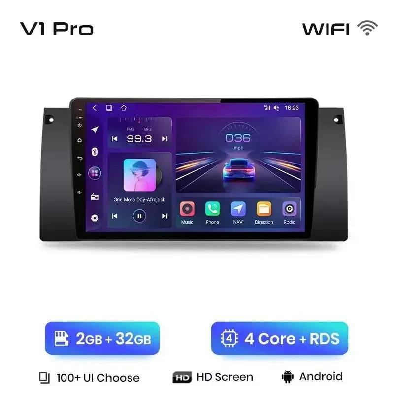 Radio Android do BMW Serii 5 E39 X5 E53 M5 (1995-2006) CarPlay Android Auto 4G WiFi GPS DSP
