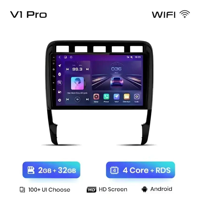Radio Android do Porsche Cayenne (2002-2010) CarPlay Android Auto 4G WiFi GPS DSP
