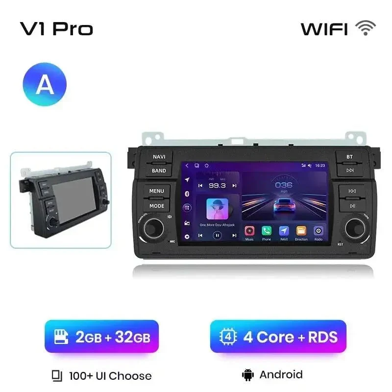 Radio Android do BMW Serii 3 E46 CarPlay Android Auto 4G WiFi GPS DSP