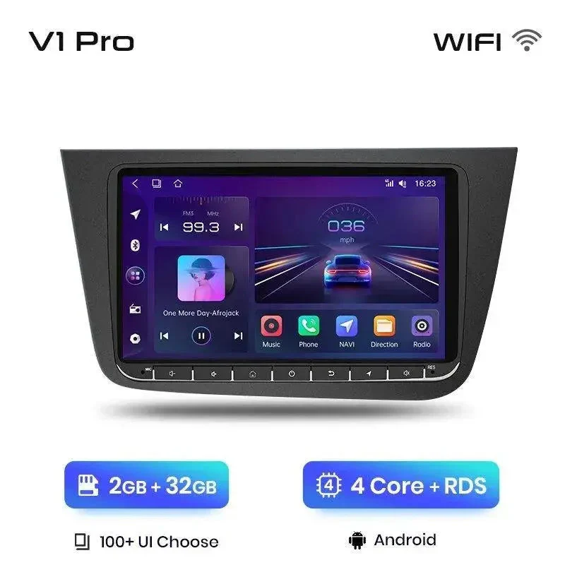 Radio Android do Seat Altea XL Toledo 2004-2009 (2004-2015) CarPlay Android Auto 4G WiFi GPS DSP