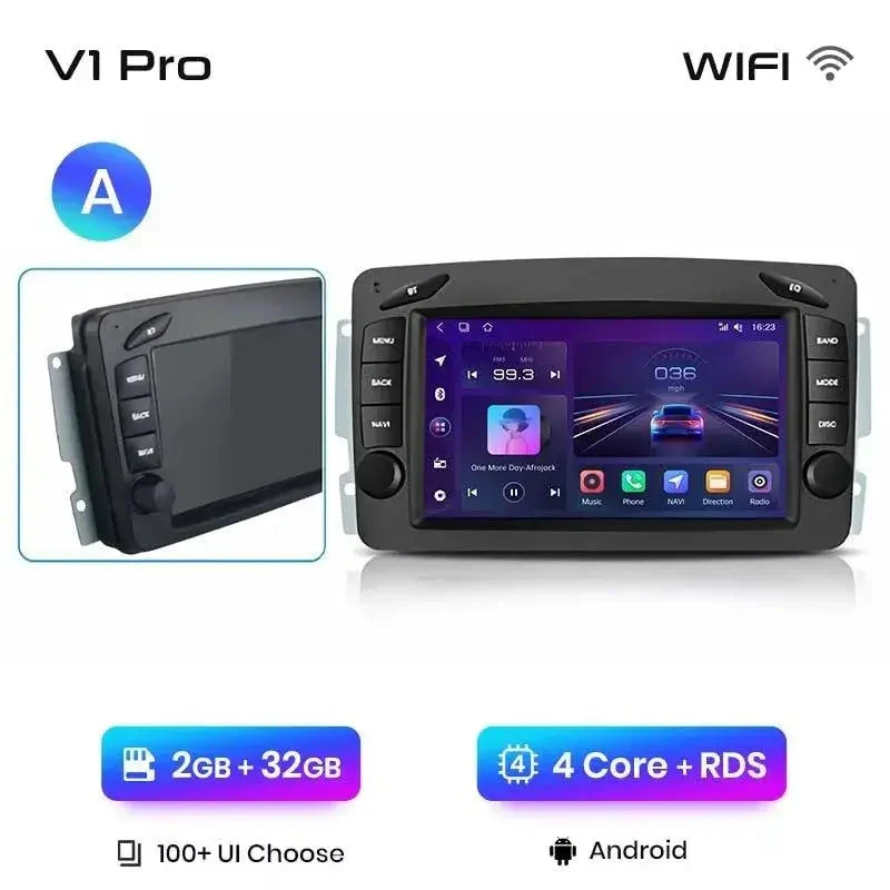Radio Android do Mercedes-Benz CLK W209 C-Klasa W203 G-Klasa W463 CLK W208 CarPlay Android Auto 4G WiFi GPS DSP